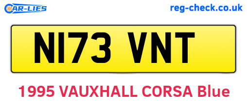 N173VNT are the vehicle registration plates.