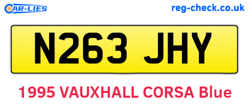 N263JHY are the vehicle registration plates.