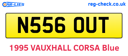 N556OUT are the vehicle registration plates.