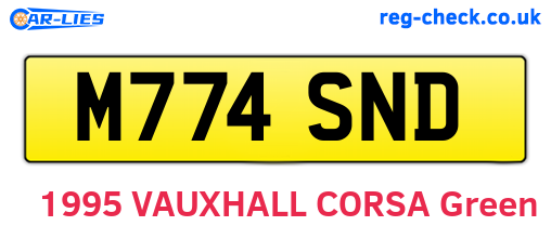 M774SND are the vehicle registration plates.