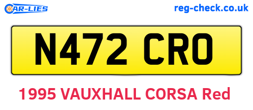 N472CRO are the vehicle registration plates.