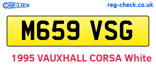 M659VSG are the vehicle registration plates.