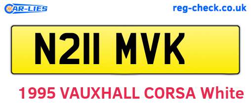 N211MVK are the vehicle registration plates.