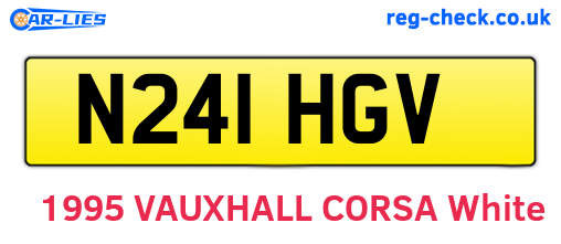 N241HGV are the vehicle registration plates.