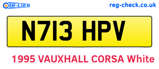 N713HPV are the vehicle registration plates.