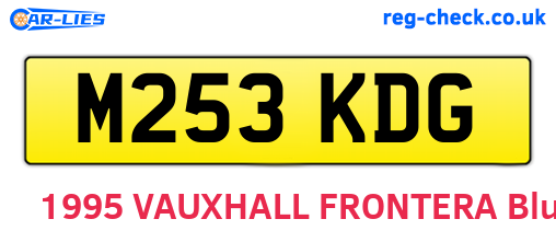 M253KDG are the vehicle registration plates.