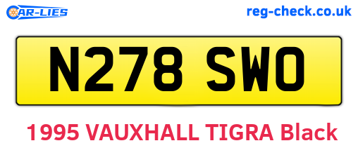 N278SWO are the vehicle registration plates.