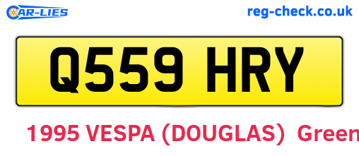 Q559HRY are the vehicle registration plates.