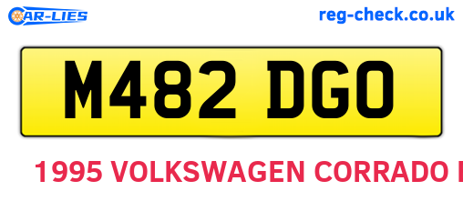 M482DGO are the vehicle registration plates.