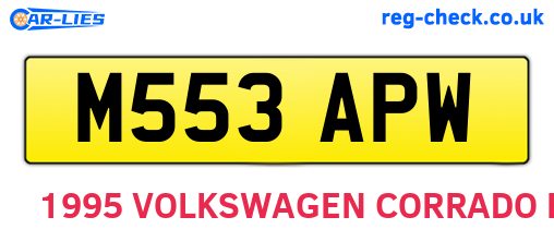 M553APW are the vehicle registration plates.