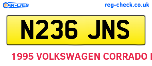 N236JNS are the vehicle registration plates.