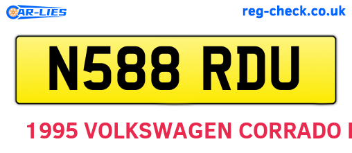 N588RDU are the vehicle registration plates.