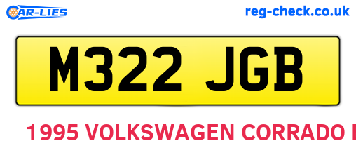 M322JGB are the vehicle registration plates.