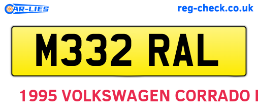 M332RAL are the vehicle registration plates.