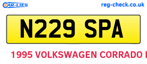 N229SPA are the vehicle registration plates.