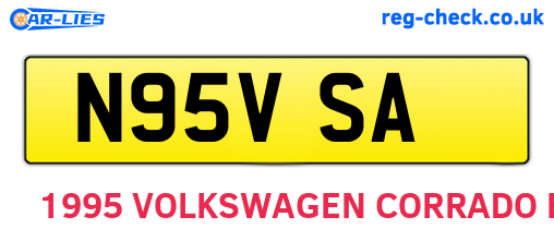 N95VSA are the vehicle registration plates.