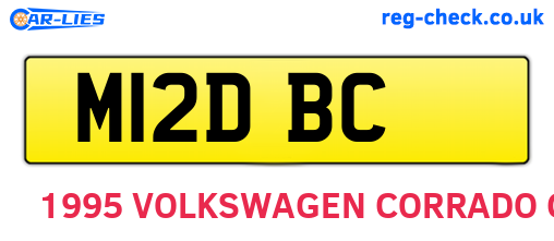 M12DBC are the vehicle registration plates.