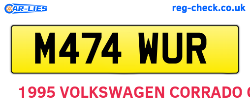 M474WUR are the vehicle registration plates.