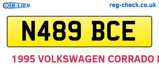 N489BCE are the vehicle registration plates.
