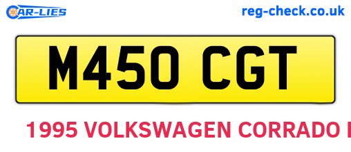 M450CGT are the vehicle registration plates.