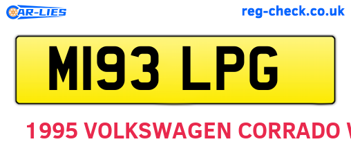 M193LPG are the vehicle registration plates.