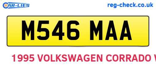 M546MAA are the vehicle registration plates.