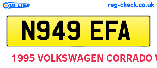 N949EFA are the vehicle registration plates.