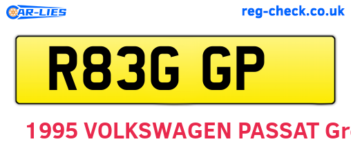 R83GGP are the vehicle registration plates.