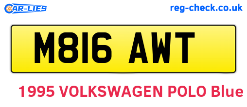 M816AWT are the vehicle registration plates.