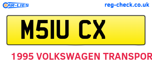 M51UCX are the vehicle registration plates.