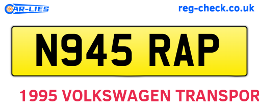N945RAP are the vehicle registration plates.