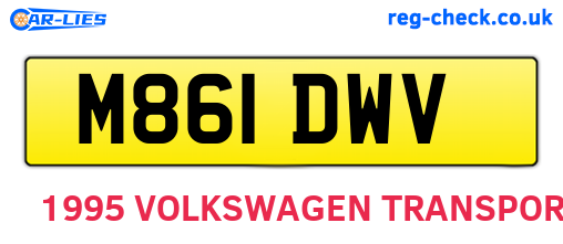 M861DWV are the vehicle registration plates.