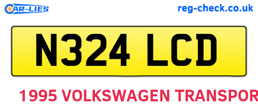N324LCD are the vehicle registration plates.