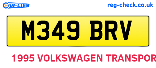 M349BRV are the vehicle registration plates.