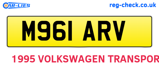 M961ARV are the vehicle registration plates.