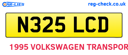 N325LCD are the vehicle registration plates.