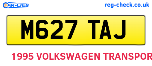 M627TAJ are the vehicle registration plates.
