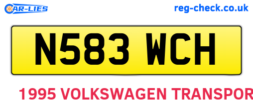N583WCH are the vehicle registration plates.