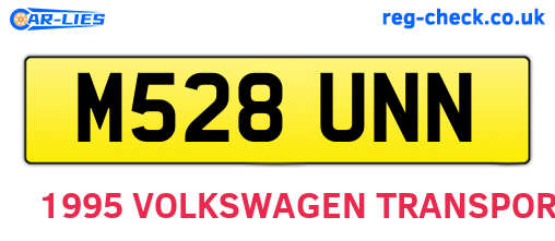 M528UNN are the vehicle registration plates.