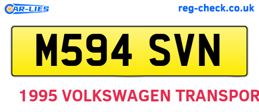 M594SVN are the vehicle registration plates.