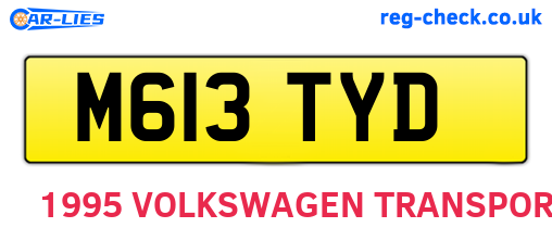 M613TYD are the vehicle registration plates.