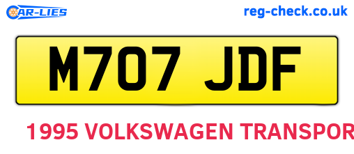 M707JDF are the vehicle registration plates.