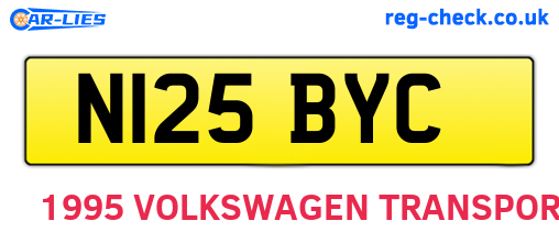 N125BYC are the vehicle registration plates.