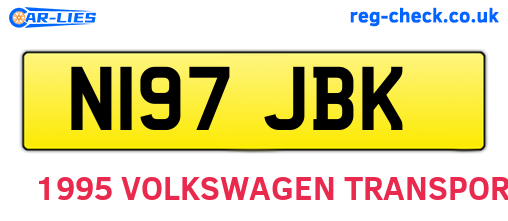 N197JBK are the vehicle registration plates.
