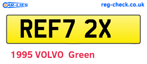 REF72X are the vehicle registration plates.