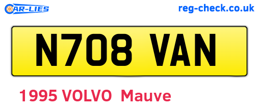 N708VAN are the vehicle registration plates.
