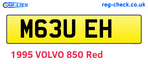 M63UEH are the vehicle registration plates.
