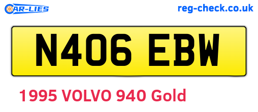 N406EBW are the vehicle registration plates.