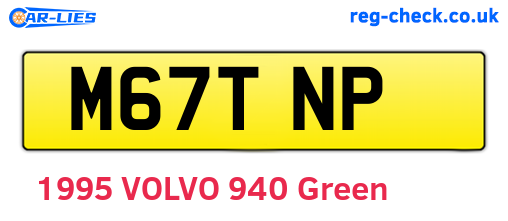 M67TNP are the vehicle registration plates.