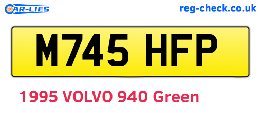 M745HFP are the vehicle registration plates.